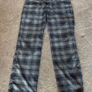 Men Nike Golf Dri-Fit Tour Performance Gray Plaid Pants 32x32 509741